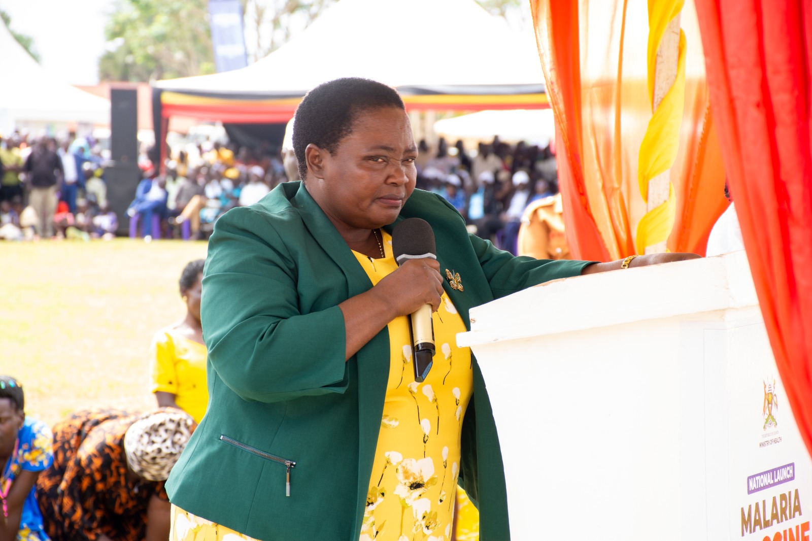 Conference hall with stage lighting